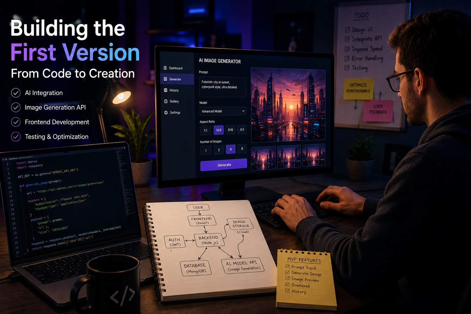 Building the First AI Image Generator Version