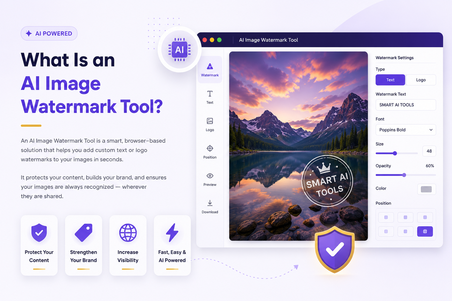 AI Image Watermark Tool Interface
