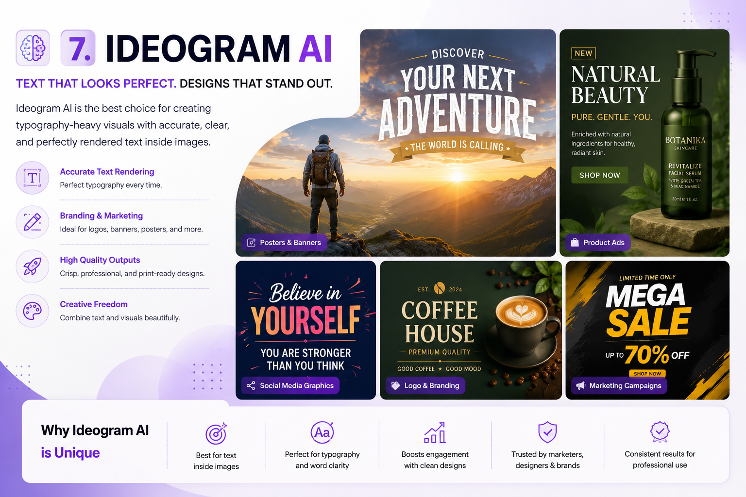 Ideogram AI Typography and Text Generation Examples